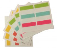 Index Sticker - 22x40 mm, 6 Farben, 36 Stück